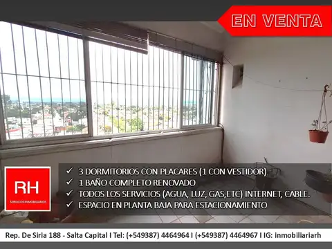 Departamento en Venta de 3 dormitorios