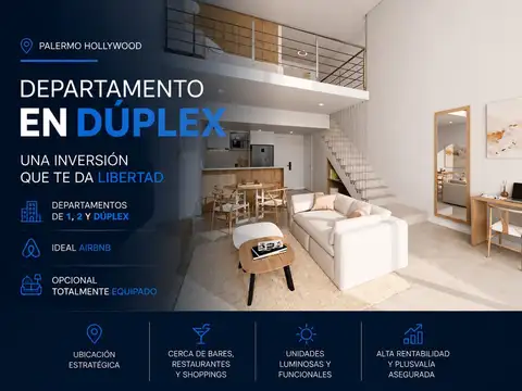 VENTA DUPLEX 2 AMBIENTES PALERMO HOLYWOOD BALCON