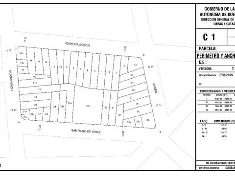Terreno en Venta 33  mts Fondo