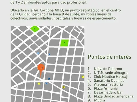 Departamento Monoambiente con 1 baño