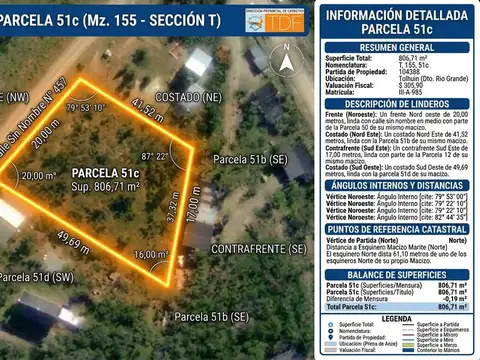POTENCIAL LOTE A METROS DEL LAGO FAGNANO