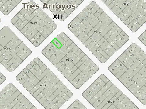 Terreno en Venta 13  mts Frente