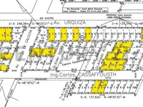 Terreno en Venta 10  mts Frente