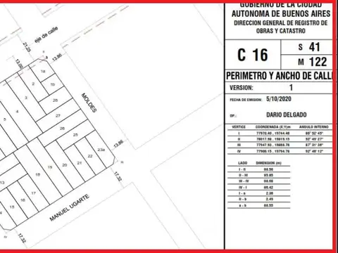 Terreno en Venta 8  mts Frente
