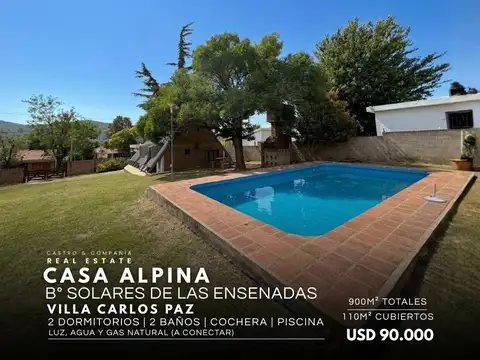 Casa Alpina Con Quincho Y Piscina en 900 M² De Terreno - Solares De Las Ensenadas – Villa Carlos Paz
