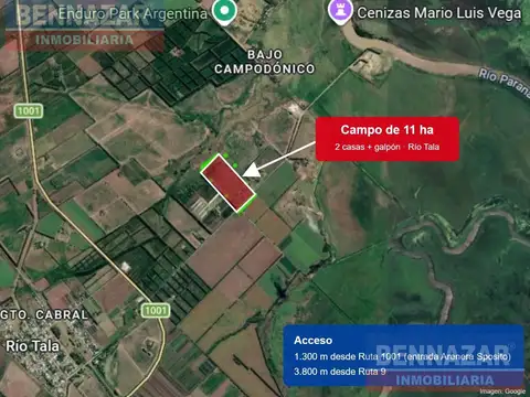 Campo en Rio Tala
