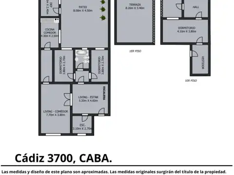Depto Tipo Casa en Venta de 5 ambientes