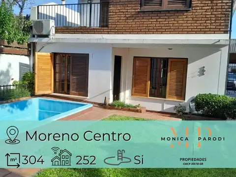 Casa en venta con departamento y pileta – Zona Centro de Moreno