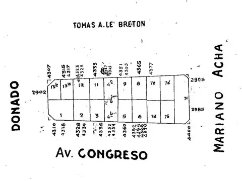 Terreno en Venta en Villa Urquiza, USD 820.000