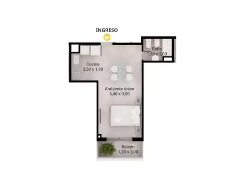 Venta departamento monoambiente Rosario