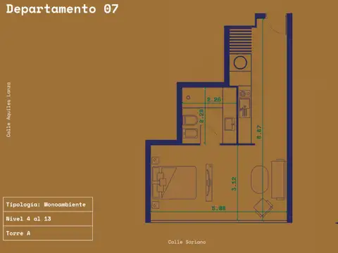Departamento en Venta de Monoambiente