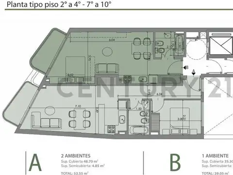 Departamento en Venta de 1 dormitorio