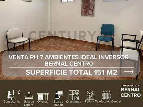 VENTA LOCAL  7 AMBIENTES BERNAL CENTRO