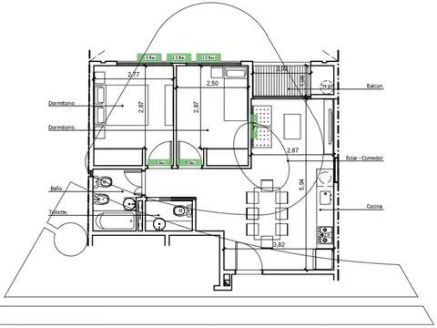 Departamento en Venta de 2 dormitorios