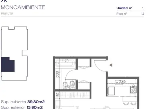 VENTA 2 amb con terraza en pozo PALERMO