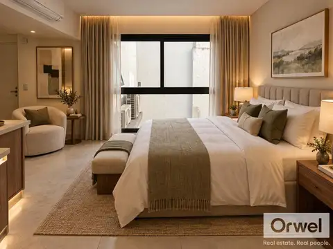 STUDIO MUY ESPACIOSO Y LUMINOSO. PALERMO H. AMENITIES. SEG. 24 HS.