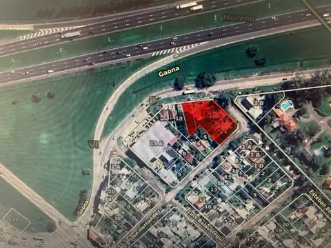 EXCELENTE OPORTUNIDAD FRACCION 1800M2 . SOBRE COLECTORA  ACCESO OESTE 200 MTS. PUENTE GNECCO- MORENO