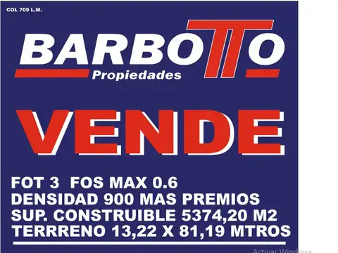 Terreno en venta en la Calle Ardoino al 300