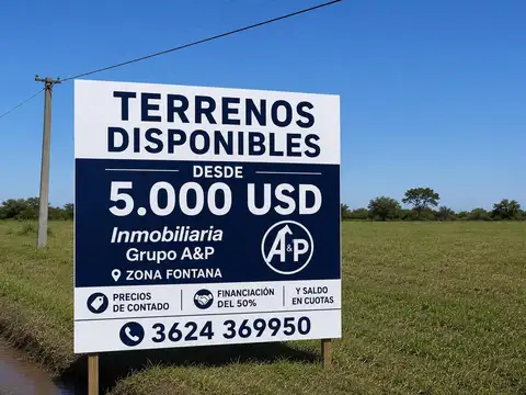 Vendo terrenos desde  5000 usd