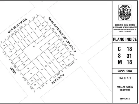 Terreno en Venta 34  mts Fondo