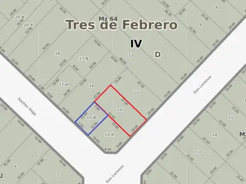 Venta en BLOCK 2 lotes en L