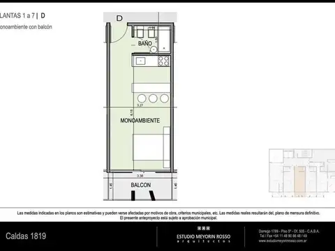Departamento en Venta de Monoambiente