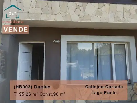 (HB003) LAGO PUELO (B° Maderera) Excelente duplex en condominio