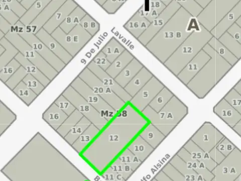 Terreno en Venta de 1334,0 m2