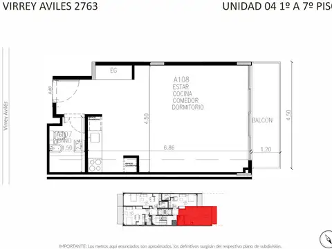 Venta Departamento Próximo a Estrenar de 1 Ambiente en Belgrano