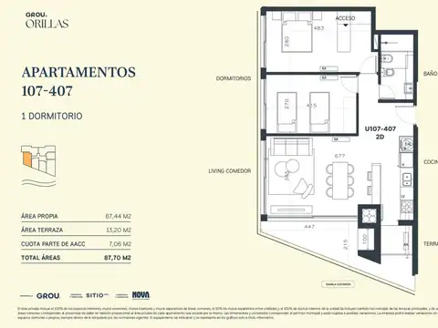 Departamento en Venta de 3 ambientes