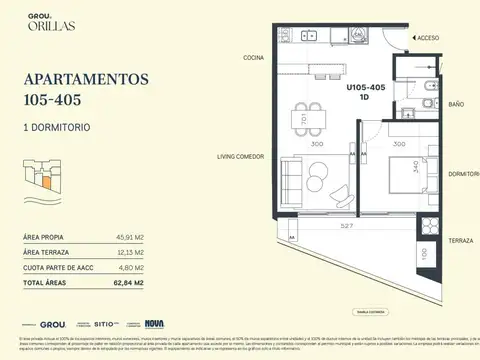 Departamento en Venta de 2 dormitorios