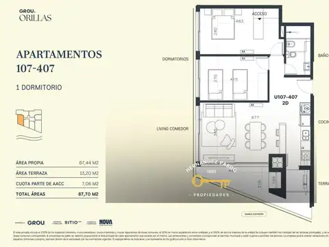 Departamento en Venta de 3 ambientes