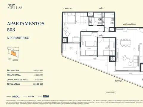 Departamento 3 ambientes con 1 baño