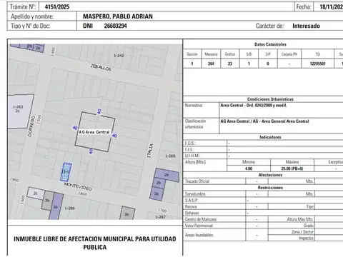 Terreno en Venta en Rosario, USD 600.000