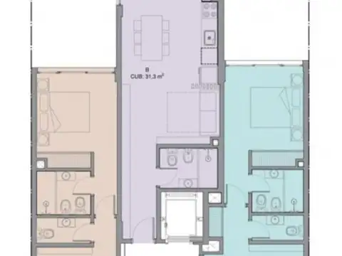 Departamento en Venta de 2 ambientes