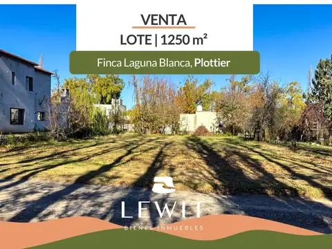 VENTA LOTE CON PROYECTO APROBADO 1250m² EN PLOTTIER Bº FINCA LAGUNA BLANCA