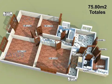 Departamento en Venta de 4 dormitorios