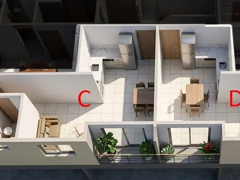 Departamento en Venta de 2 ambientes