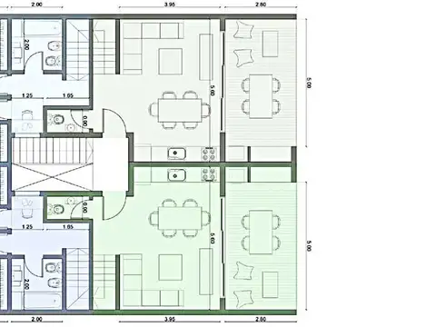 Departamento 4 ambientes con 2 baños