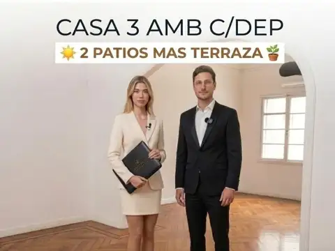 Depto.tipo casa de 3 ambientes en Alquiler en Palermo