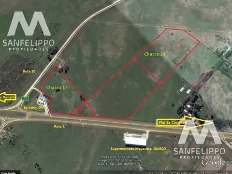 Ruta 2 Cruce Ruta 20 -  Chacras 17 y 24