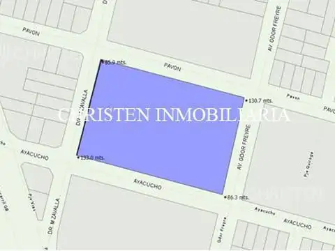 Terreno en Venta 130  mts Frente