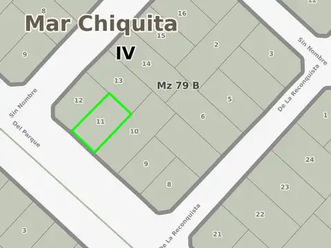 Venta de tres lotes en block en  Mar de Cobo