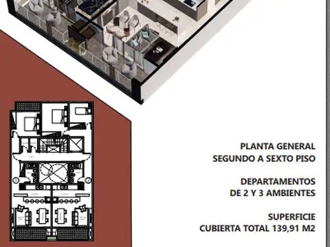 Departamento en Venta de 1 dormitorio