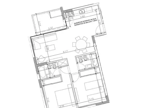 Departamento en Alquiler con 1 cocheras