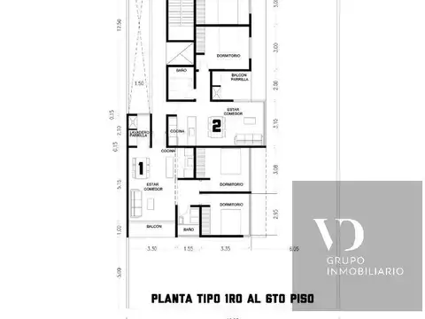 Departamento en Venta con 1 cocheras