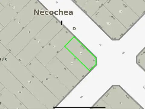 TERRENO EN VENTA 245m2 BARRIO MATADEROS, NECOCHEA