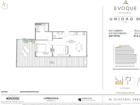 Departamento en Venta en Evoque Olazabal
