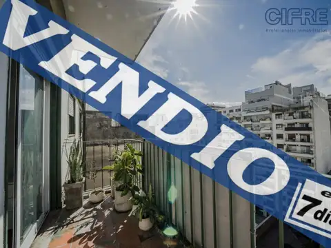 Departamento de 3 ambientes en Belgrano con balcón y vista abierta.