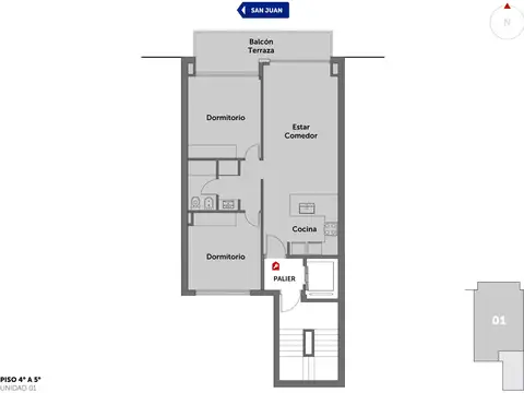 Departamento en Venta de 2 dormitorios
